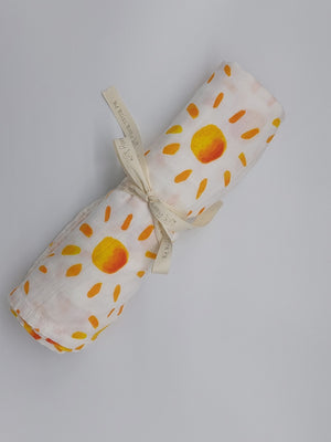 Organic Muslin Wrap - Sunshine - Be Bliss Baby