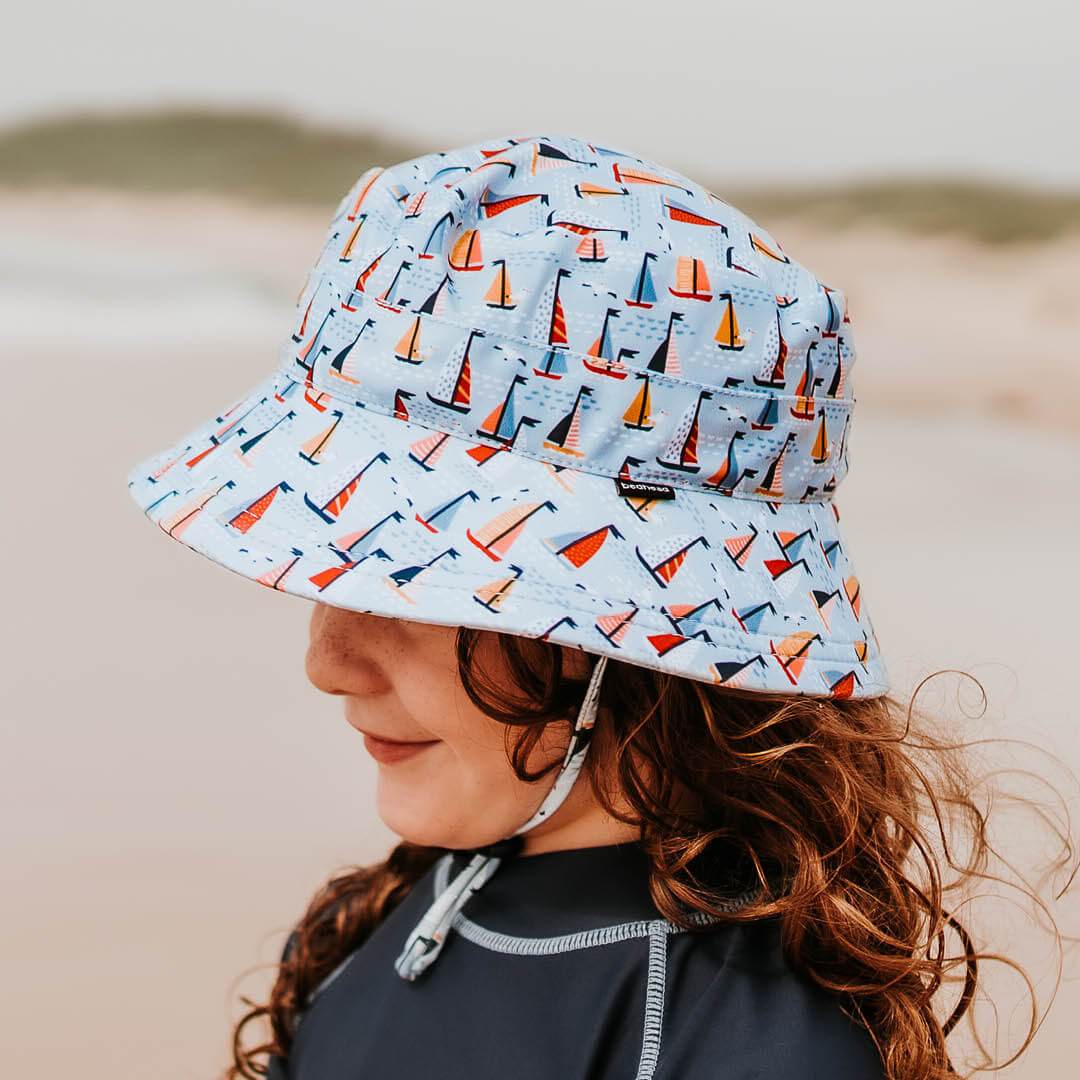 Bedhead Kids Beach Bucket Sun Hat - Boats - Be Bliss Baby