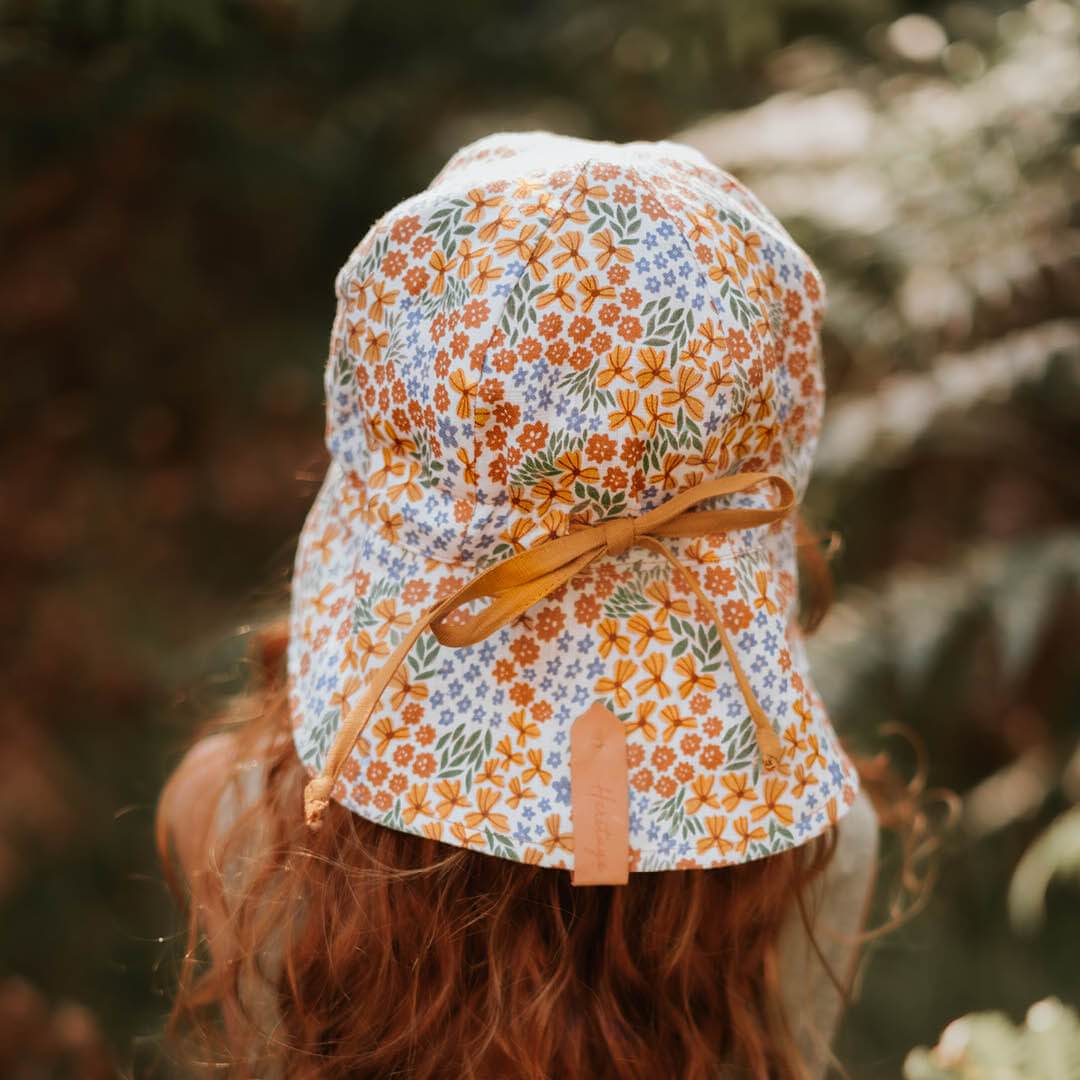 Bedhead Reversible Baby Flap Sun Hat - Mabel / Maize - Be Bliss Baby