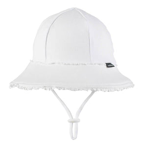 Bedhead Toddler Girls Bucket Hat - White Ruffle - Be Bliss Baby