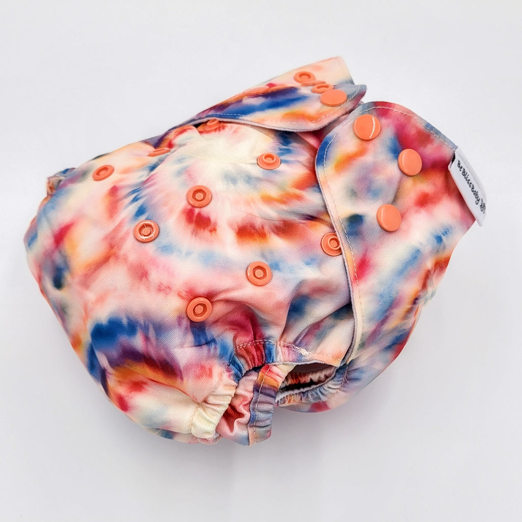 Reusable Modern Cloth Nappy 2.0 - Psychedelic Swirl - Be Bliss Baby