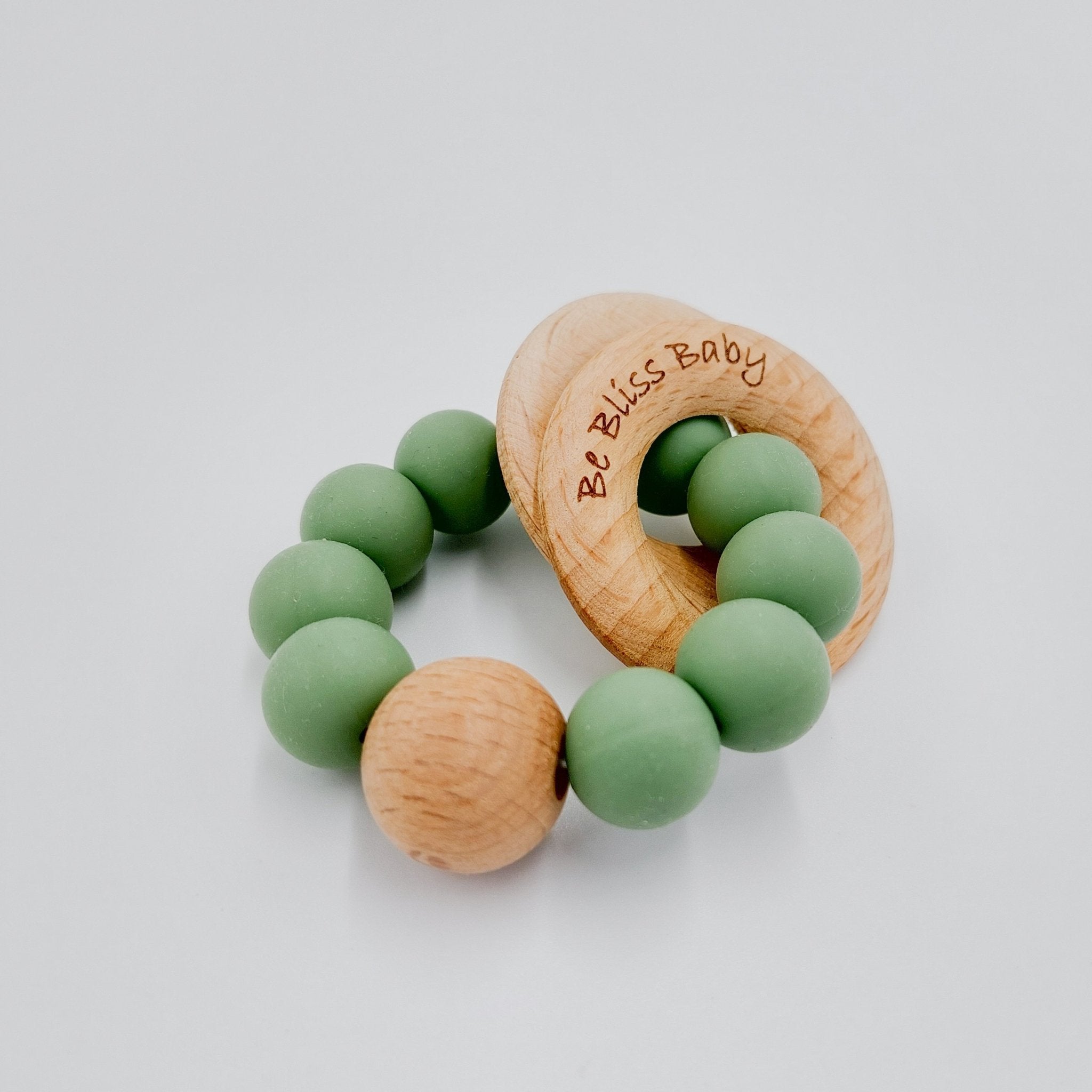 Silicone Teether Ring - Green - Be Bliss Baby
