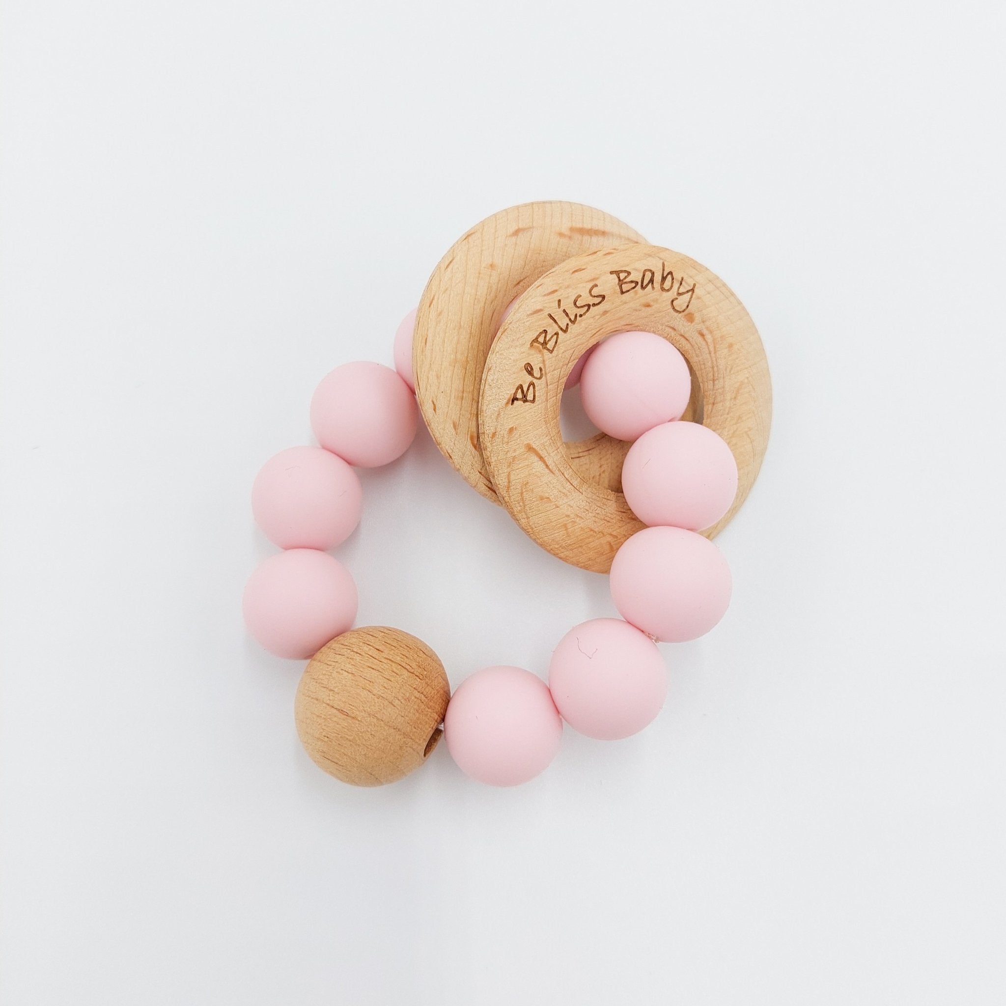 Silicone Teether Ring - Pink - Be Bliss Baby